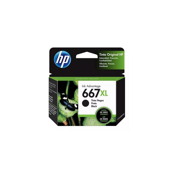 Cartucho De Tinta HP 667XL Negro Alta Capacidad 480p