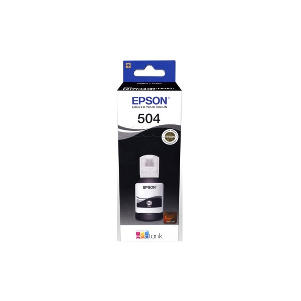Botella de tinta Epson T504 Negro 70ml