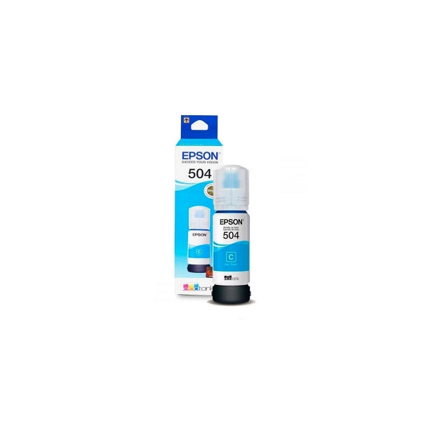 Botella de tinta Epson T504 Cian 70ml